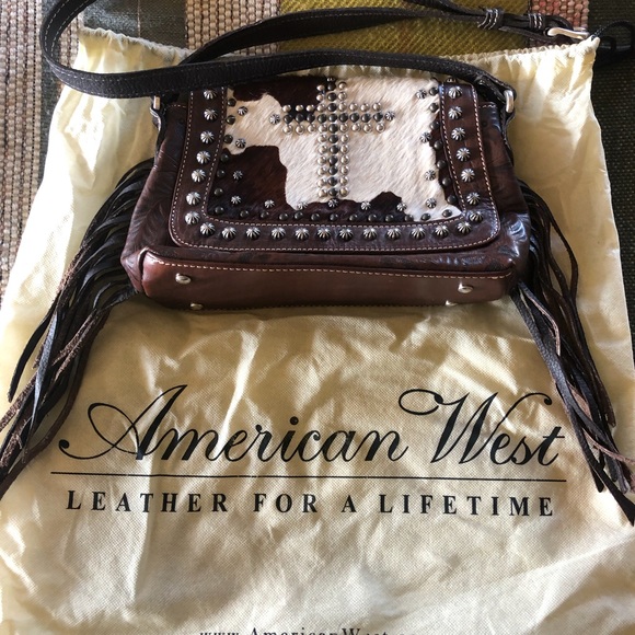 American West Leather Cowhide Purse - Picture 5 of 9
